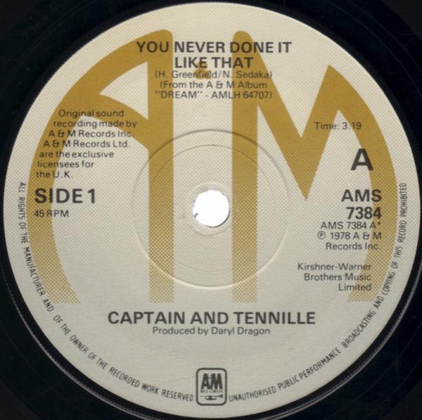 Captain And Tennille - You Never Done It Like That