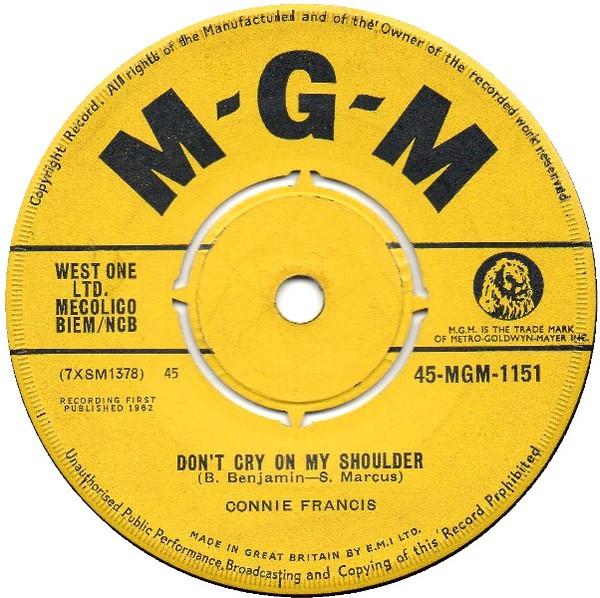 Connie Francis - Don't Cry On My Shoulder / Mr. Twister
