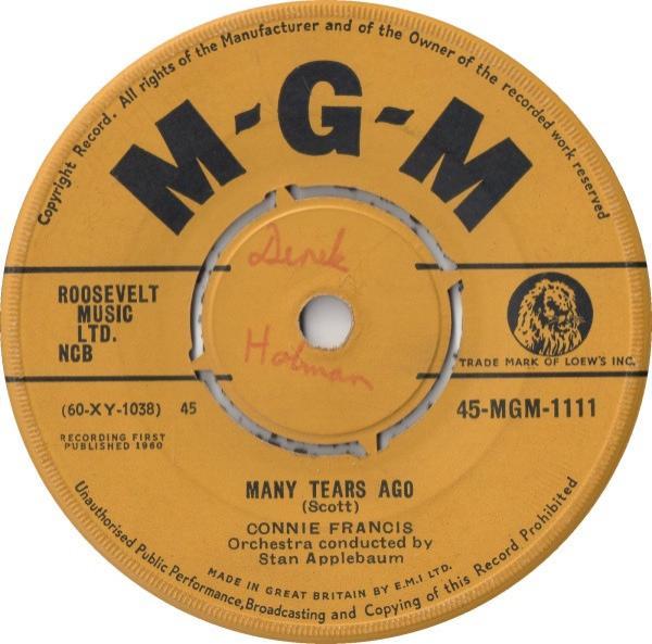 Connie Francis - Many Tears Ago / Senza Mama (With No One)