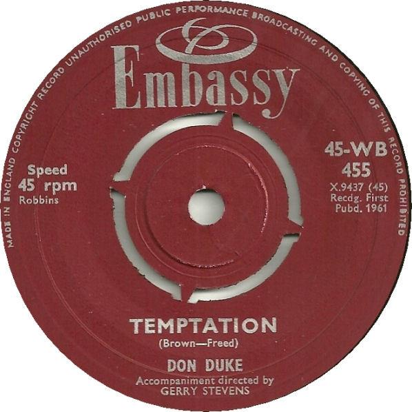 Don Duke, Jean Campbell - Temptation / Breaking In A Brand New Broken Heart