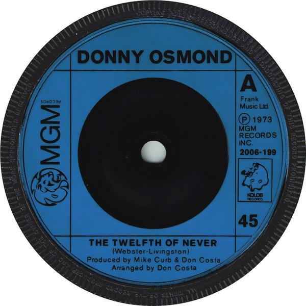 Donny Osmond - The Twelfth Of Never