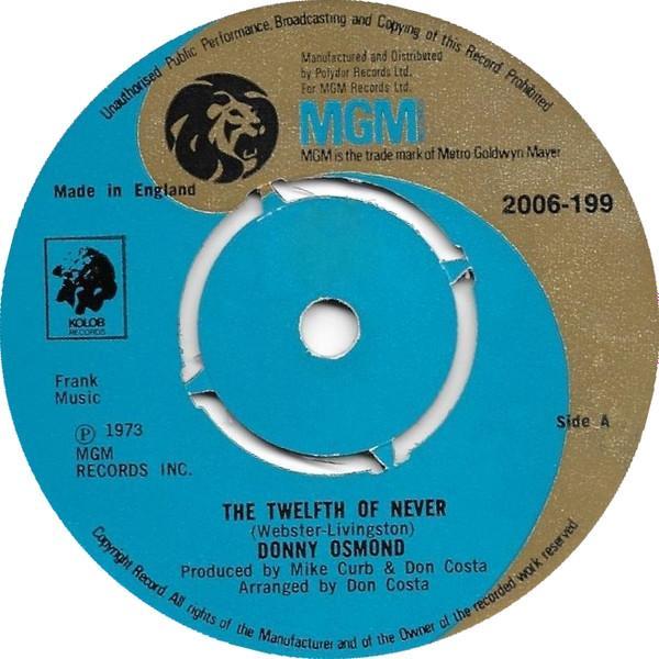 Donny Osmond - The Twelfth Of Never