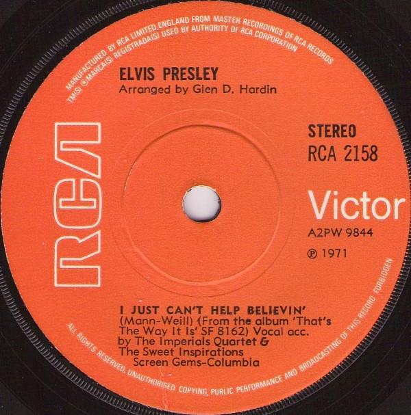 Elvis Presley - I Just Can't Help Believin'