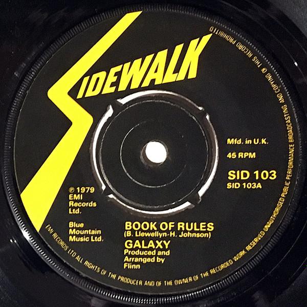 Galaxy  - Book Of Rules / Disco Boogie
