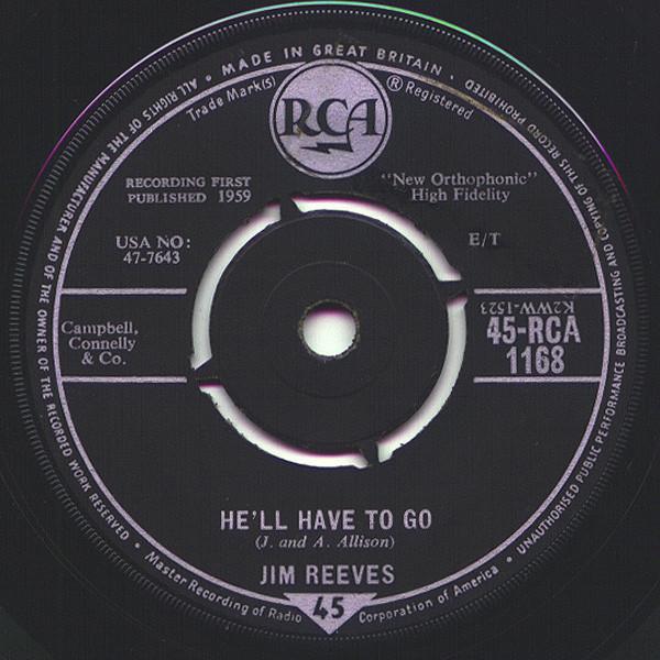 Jim Reeves - He'll Have To Go / In A Mansion Stands My Love