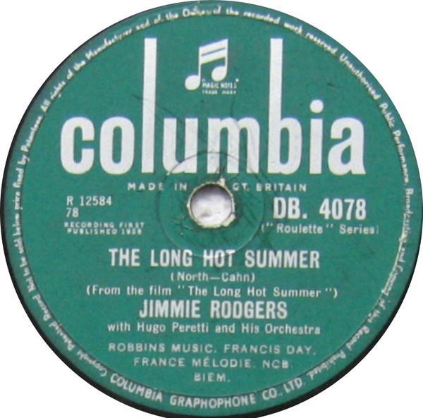 Jimmie Rodgers  - The Long Hot Summer / Oh-Oh, I'm Falling In Love Again
