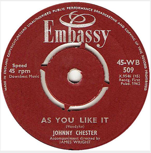 Johnny Chester  - As You Like It / Last Night Was Made For Love