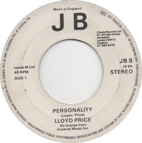 Lloyd Price - Personality / Stagger Lee
