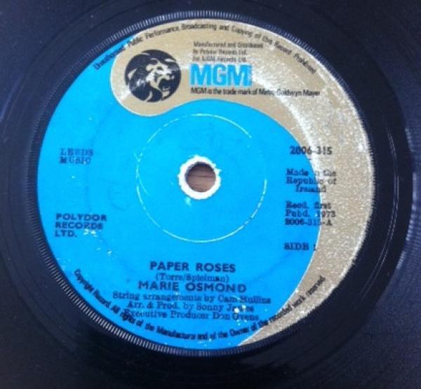 Marie Osmond - Paper Roses / Least Of All You