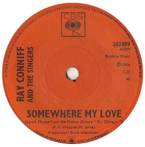 Ray Conniff And His Orchestra & Chorus - Midsummer In Sweden / Somewhere My Love (Lara's Theme From 'Dr. Zhivago')