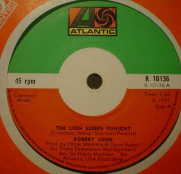 Robert John - The Lion Sleeps Tonight / Janet