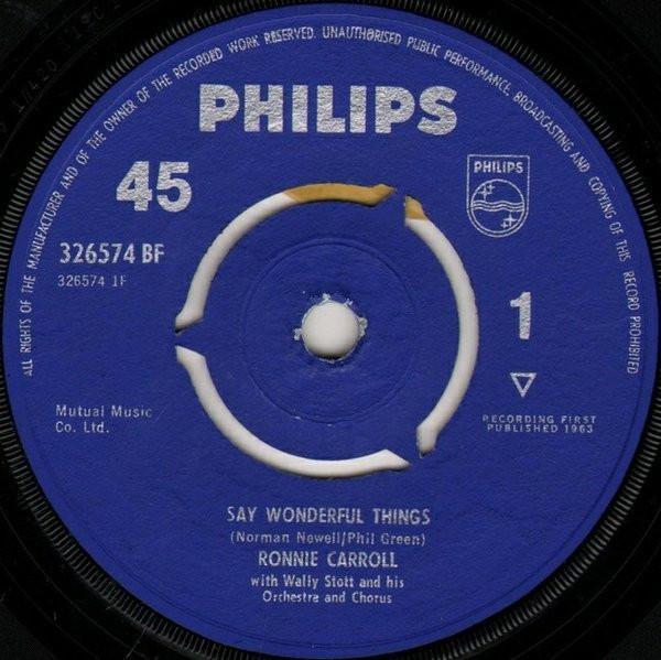 Ronnie Carroll - Say Wonderful Things