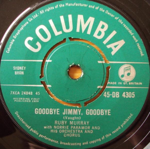 Ruby Murray, Norrie Paramor And His Orchestra - Goodbye Jimmy, Goodbye / The Humour Is On Me Now