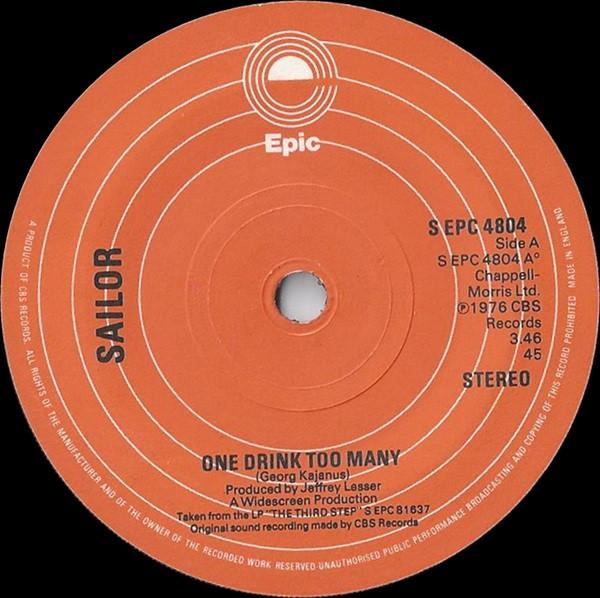 Sailor - One Drink Too Many