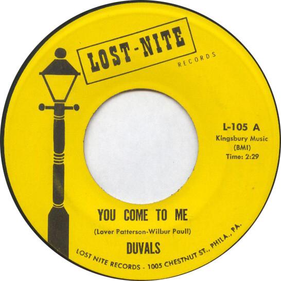 The Duvals  - You Come To Me / Ooo - Wee Baby