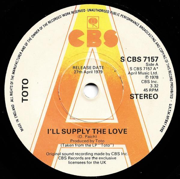 Toto - I'll Supply The Love